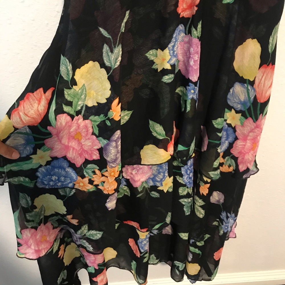 Topshop Freida Floral Pinafore Maxi Dress tiered - Picture 9 of 12